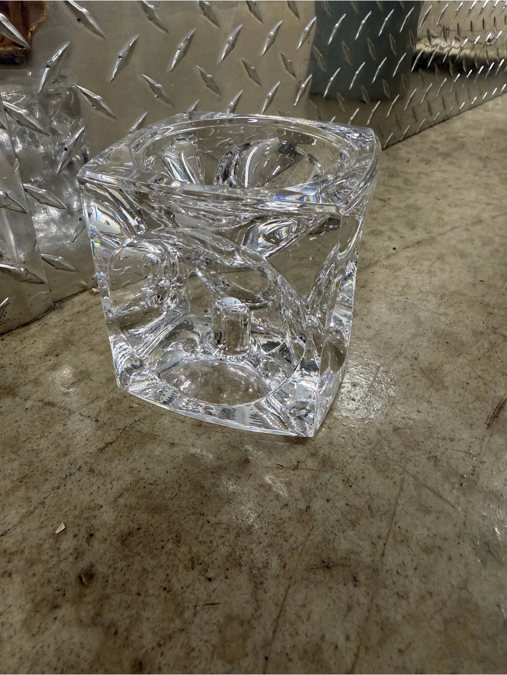 Peil & Pullizer "Icecub" glass candle holder